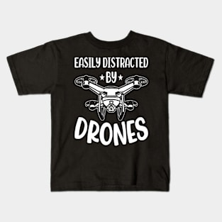 Easily Distracted By Drone Vintage Kids T-Shirt